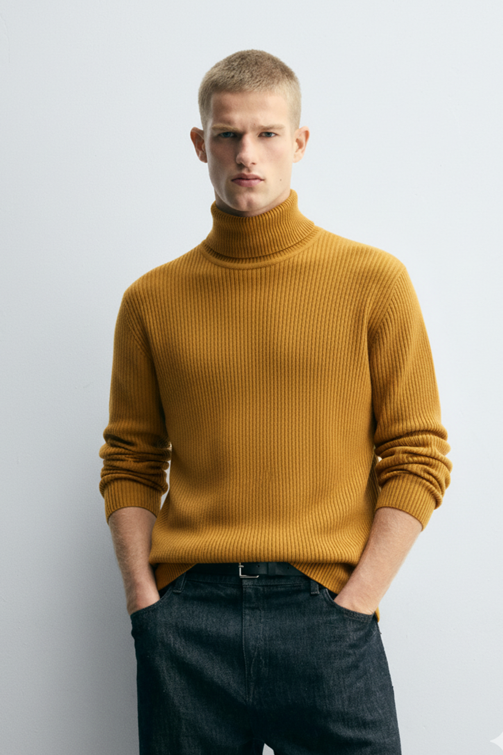 Turtle Neck Sweatshirt | Ryan – Mustard Yellow