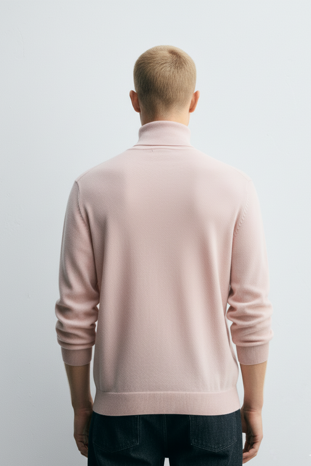 Turtle Neck Sweatshirt | Caleb – Blush Pink