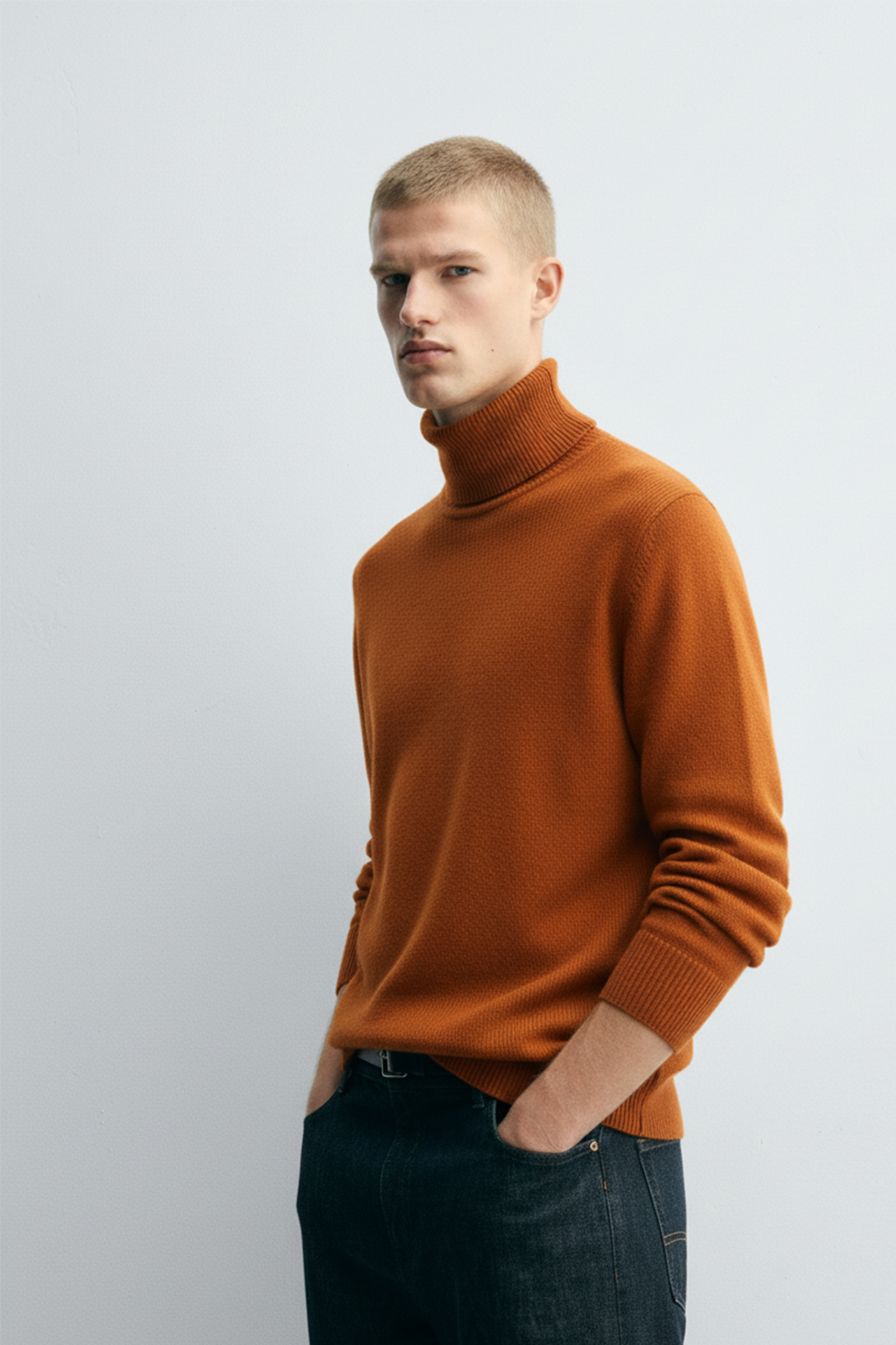 Turtle Neck Sweatshirt | Mason – Ginger Orange