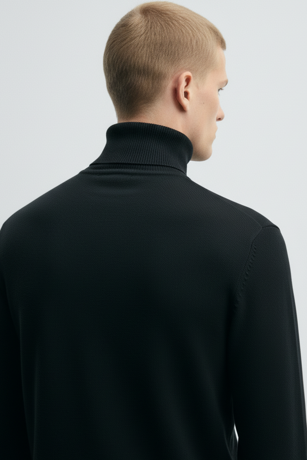 Turtle Neck Sweatshirt | Grant – Ebony Black