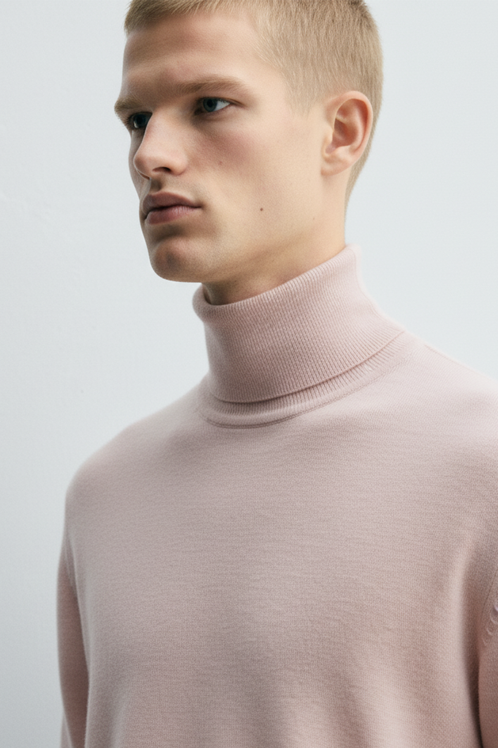 Turtle Neck Sweatshirt | Caleb – Blush Pink
