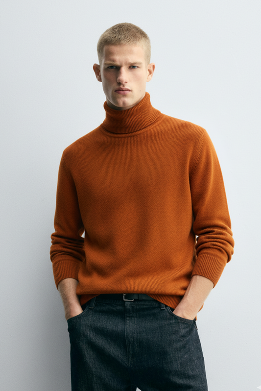 Turtle Neck Sweatshirt | Mason – Ginger Orange