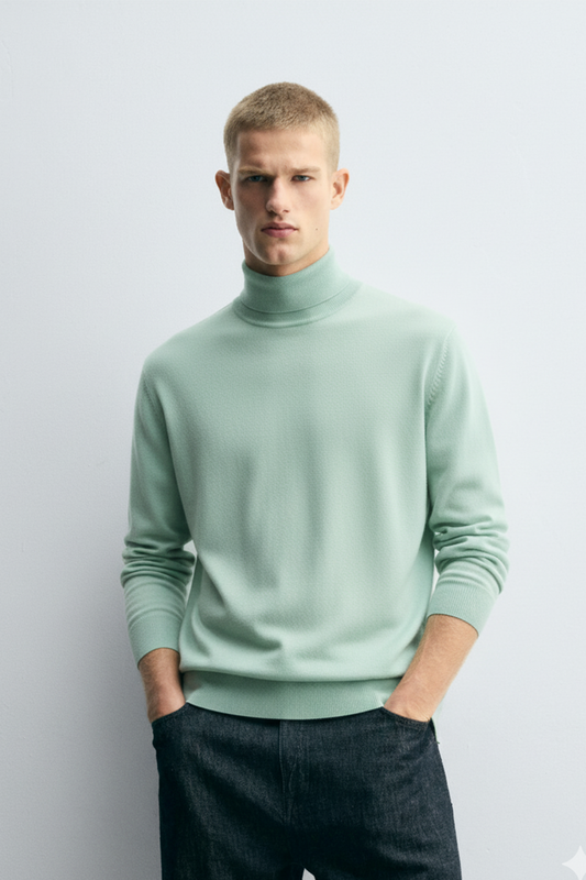 Turtle Neck Sweatshirt | Owen – Mint Green