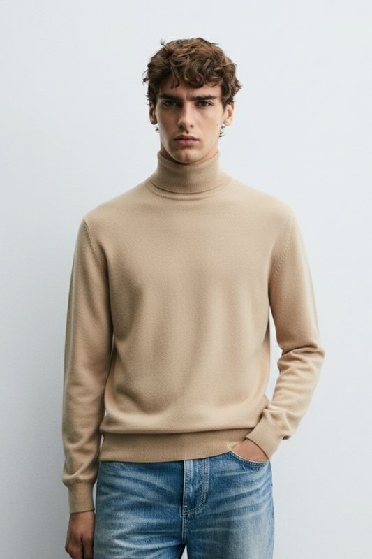 Turtle Neck Sweatshirt | Ethan – Sandstone