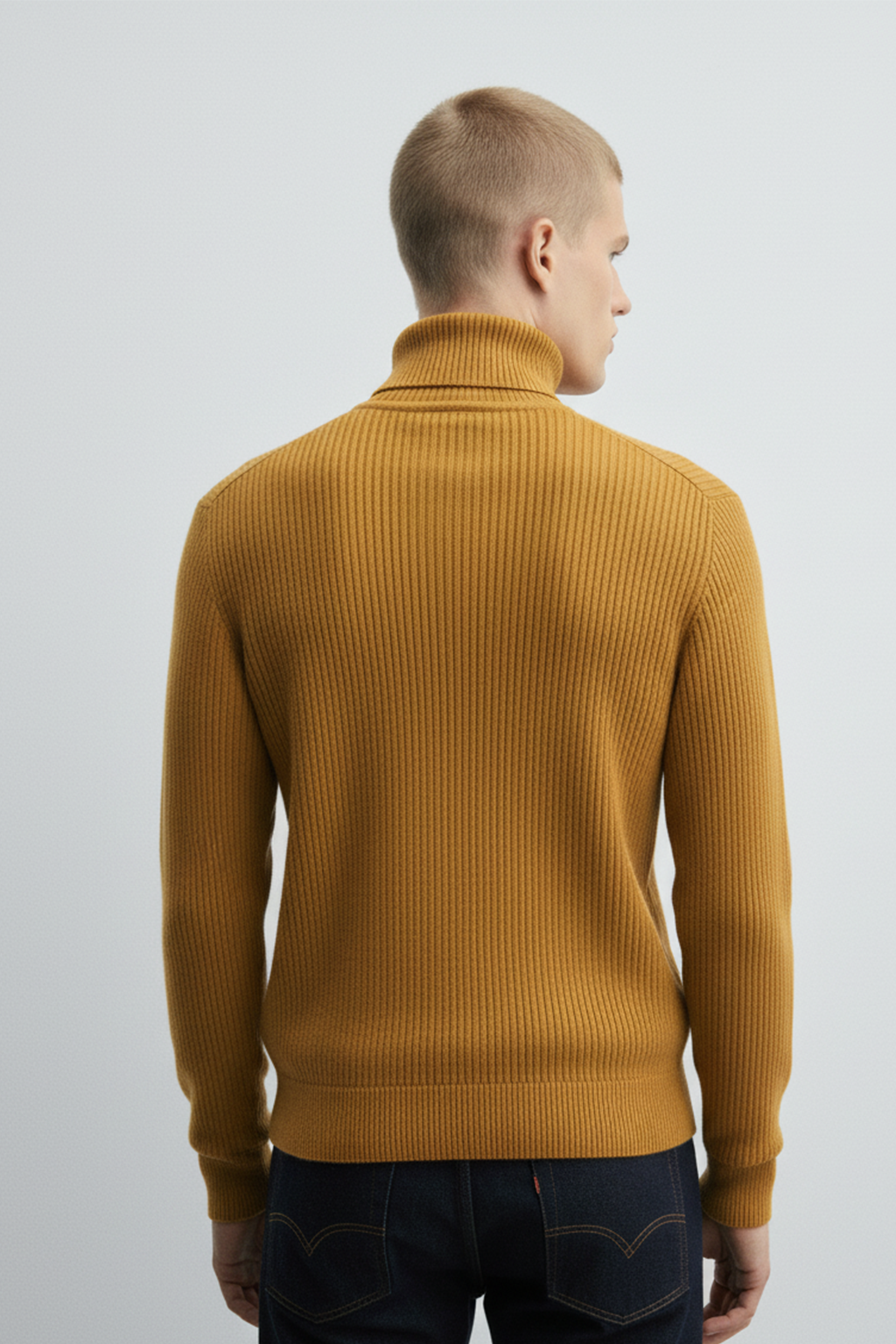 Turtle Neck Sweatshirt | Ryan – Mustard Yellow