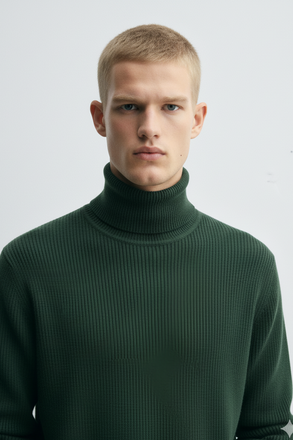 Turtle Neck Sweatshirt | Cole – Forest Green